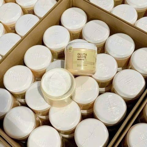Kem Ủ Trắng Da Gluta White Thái Lan 600gr - Dưỡng Trắng Da Ngăm Mặt và Body, Chất Kem Sánh Mịn, Tiết Kiệm