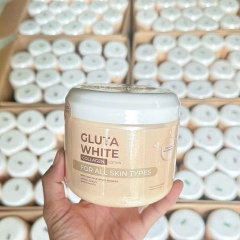 Kem Ủ Trắng Da Gluta White Thái Lan 600gr - Dưỡng Trắng Da Ngăm Mặt và Body, Chất Kem Sánh Mịn, Tiết Kiệm