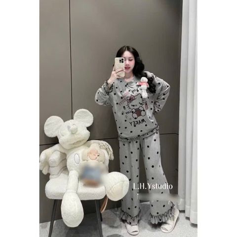 Sét Bộ Tăm Kity Phối Bèo Quần Rộng - Thời Trang Nữ Trẻ Trung, Thoải Mái, Dễ Dàng Phối Đồ, Mùa Hè 2023