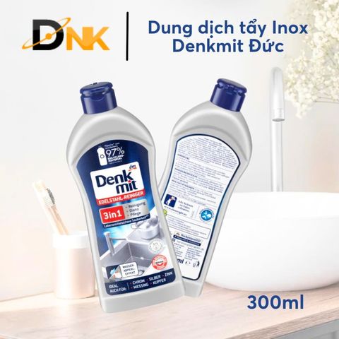 Dung Dịch Tẩy Rửa Inox 3in1 Denkmit - Nhập Khẩu Đức, Làm Sạch, Đánh Bóng & Bảo Vệ Bề Mặt Inox Cho Nhà Bếp Sáng Bóng 300ml