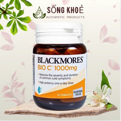 Viên Uống Bổ Sung Vitamin C Blackmores Bio C 1000mg - Tăng Cường Sức Khỏe, Hỗ Trợ Làm Đẹp Da và Kháng Virus (31 Viên)