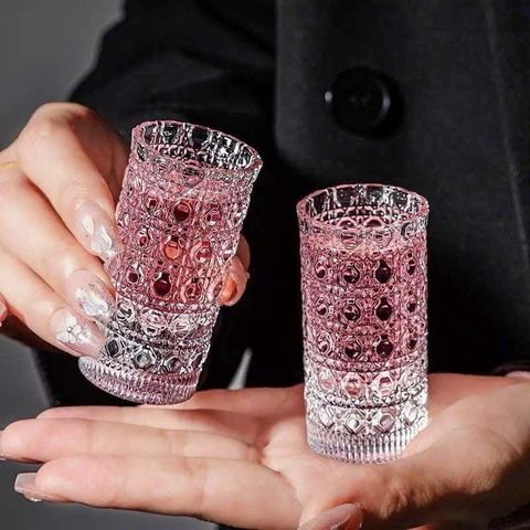 Set 6 Ly Shot 20ml Diamond Sang Trọng - Cốc Uống Rượu Thủy Tinh Cao Cấp Họa Tiết Kim Cương Độc Đáo