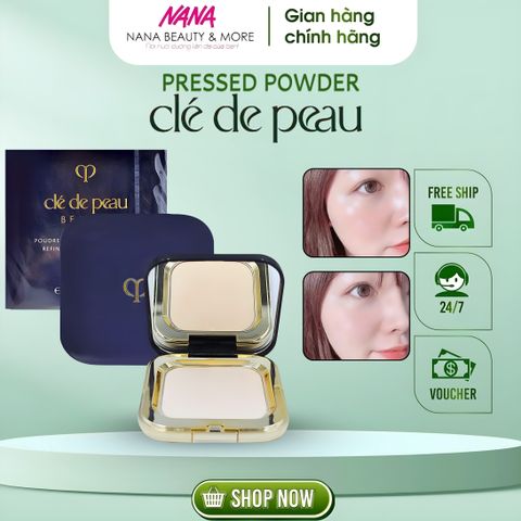 Phấn Phủ Dạng Nén Clé De Peau Refining Pressed Powder 5g - Phấn Đứng Lớp Nền Hoàn Hảo, Kiềm Dầu, Chống Bóng, Duy Trì Độ Rạng Rỡ Suốt Ngày