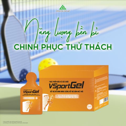 Gel Năng Lượng VsportGel Chính Hãng - Hỗ Trợ Phục Hồi Nhanh, Giảm Đau Nhức Cơ Sau Workout, 50 Gói 15mL/gói