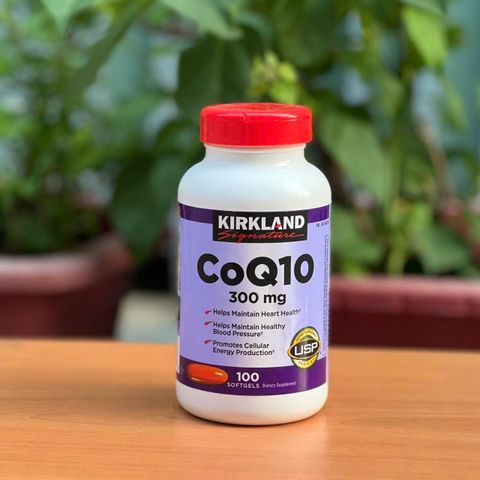 Viên Uống CoQ10 300mg Hỗ Trợ Sức Khỏe Tim Mạch Kirkland Signature - 100 Viên Hỗ Trợ Năng Lượng và Chống Oxy Hóa Mỹ