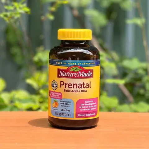 Viên Uống Vitamin Tổng Hợp Cho Mẹ Bầu Nature Made Prenatal Multi DHA 150 Viên - Hỗ Trợ Phát Triển Thai Nhi, Giàu Folic Acid Và Omega-3