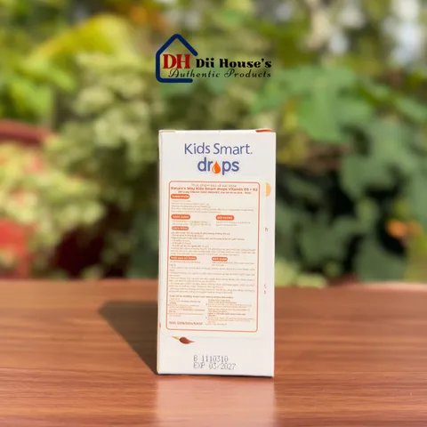 Giọt Vitamin D3 + K2 Nature's Way 11ml - Hỗ trợ hấp thụ canxi, tăng cường sức khỏe xương cho trẻ em và người lớn.