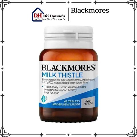 Viên uống bổ gan Blackmores Milk Thistle 42 viên - Hỗ trợ chăm sóc sức khỏe gan tự nhiên, Nhập khẩu chính ngạch, Dii.