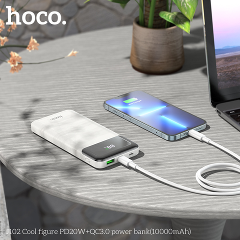 Pin Sạc Dự Phòng Hoco J102 10000mAh - Sạc Nhanh 20W USB-C, Thiết Kế Nhỏ Gọn, Bền Bỉ cho Điện Thoại và Máy Tính Bảng