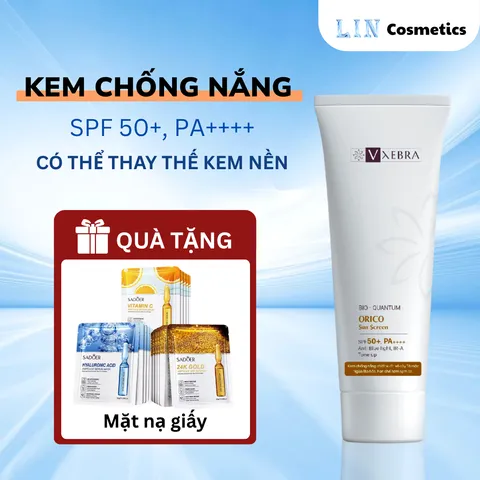 Kem Chống Nắng Kiềm Dầu Vxebra 50g - Nâng Tone Nhẹ, Dưỡng Ẩm, Chống Nước Cho Da Mặt, Phù Hợp Da Dầu, Chống Tia UV