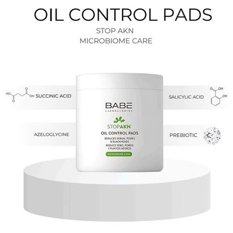 Toner Pad BABE Stop AKN Kiểm Soát Dầu và Giảm Mụn - Sản Phẩm Chăm Sóc Da Hàng Đầu từ Tây Ban Nha