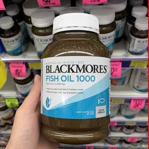Viên uống hỗ trợ sức khỏe tim mạch, mắt và não bộ Blackmores Fish Oil 1000mg 200 viên 352096