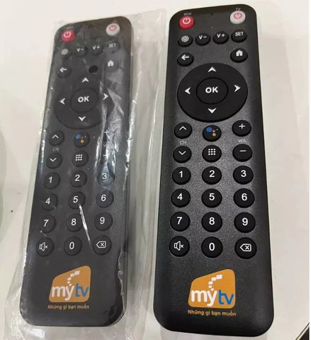 Điều khiển Remote MyTV VNPT - Tìm Kiếm Giọng Nói, Thiết Kế Sang Trọng, Tương Thích Android TV, Tặng Kèm Pin