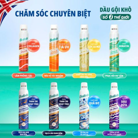 Xịt Gội Khô Batiste - Giải Pháp Chăm Sóc Tóc Nhanh Chóng, Tiện Lợi, Không Cần Nước, Thích Hợp Mọi Loại Tóc