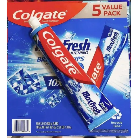Sét 5 Kem đánh răng Colgate maxfresh 206g x5