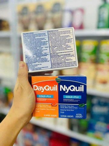 Viên Uống giảm Ho Và Cảm Cúm Ngày Và Đêm Dayquil & Nyquil- Hộp 48V