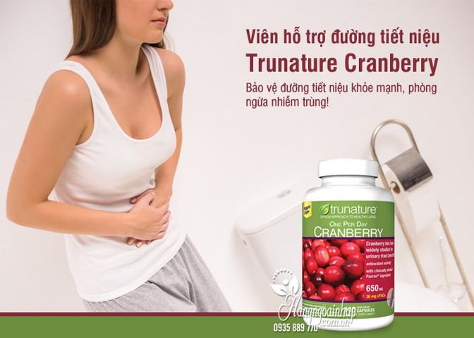 Viên Uống Hỗ Trợ Đường Tiết Niệu Trunature Cranberry 650Mg - Bảo Vệ Sức Khỏe Đường Tiểu, 140 Viên USA