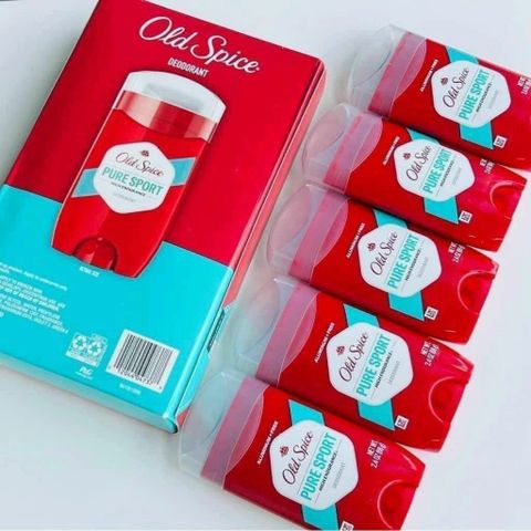 Lốc 5 Lăn Khử Mùi Old Spice Pure Sport 85g - Hương Thể Thao Nam Giới - Giải Quyết Mùi Hôi Hiệu Quả, Sản Phẩm Mỹ Phẩm Nam