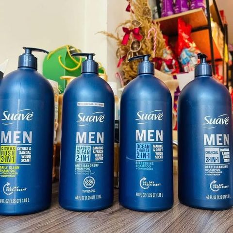 Tắm Gội Suave Men 3-in-1 Citrus 1.18L - Chăm Sóc Nam Giới Tiện Lợi, Dầu Gội, Sữa Tắm Mát Lành Từ Chanh
