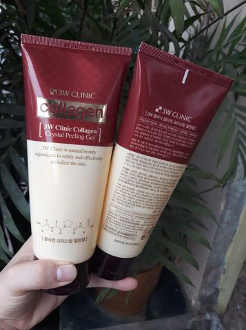 Tẩy Tế Bào Chết Collagen 3W Clinic 180ml - Sản Phẩm Chăm Sóc Da Tự Nhiên, Làm Sạch Sâu và Cung Cấp Độ Ẩm, Giảm Nhờn, Ngăn Mụn