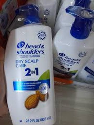 Dầu Gội Head & Shoulders Dry Scalp Care 2-in-1 Dandruff 835ml - Chăm Sóc Tóc Khô và Da Đầu, Ngăn Ngừa Gàu Hiệu Quả