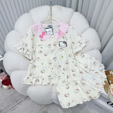 Set đồ ngủ Hellokitty Bigsize - Bộ đồ ngủ đũi ngắn dễ thương, thoáng mát, phong cách trẻ trung tại nhà, quà tặng lý tưởng cho mọi dịp