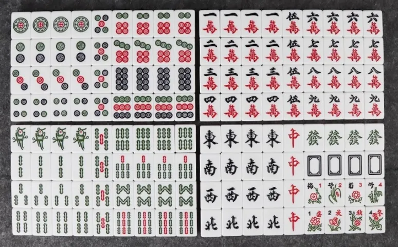 Bộ Cờ Mạt Chược Bạch Ngọc Size Trung - 30mm, 144 Quân, Chất Liệu Nhựa Melamine, Trò Chơi Giải Trí Thú Vị