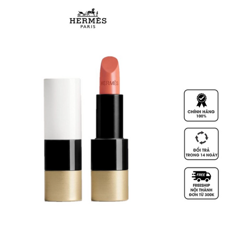 Son Hermes Rouge À Lèvres Satin 16 Beige Tadelakt - Son Môi Cam Đất Sang Trọng, Chất Son Mềm Mịn, Sản Xuất Tại Pháp