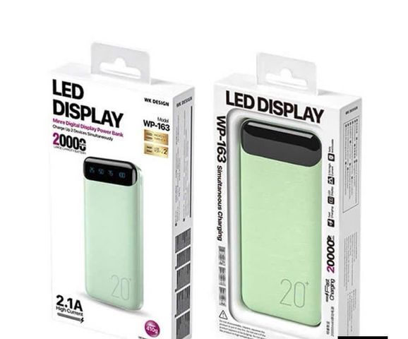 Sạc Dự Phòng WK WP 163 20.000mAh với Màn Hình LED - Thiết Kế Hiện Đại, Sạc Nhanh, Phụ Kiện Du Lịch Thiết Yếu