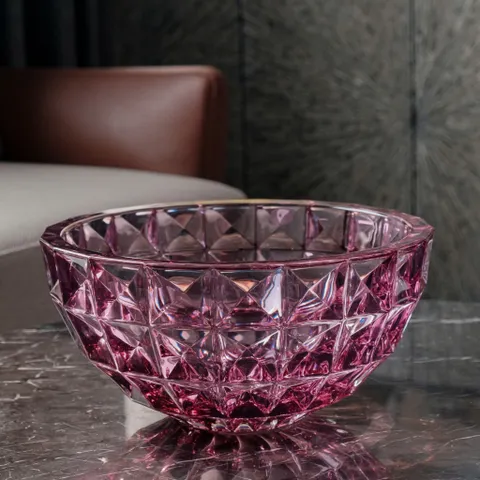 Tô Kim Cương Xanh Dương 28cm Bohemia - Pha Lê Cao Cấp Sang Trọng, Chống Trầy Xước, Không Gỉ, An Toàn Máy Rửa Chén