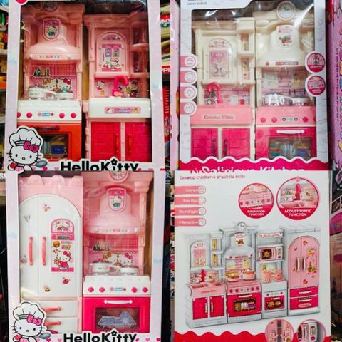 Bộ tủ bếp 2 ngăn có đèn và âm thanh cho bé chơi đồ hàng 322-32 520-13 chọn ngẫu nhiên - kitchen Toy