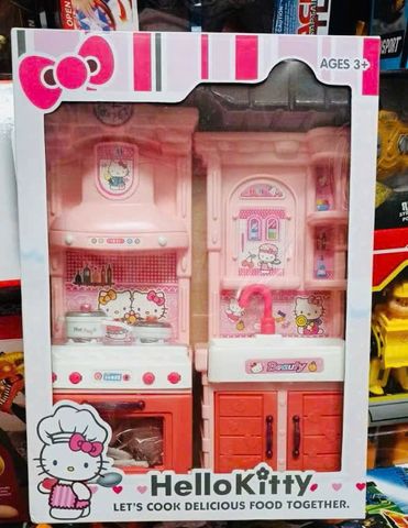 Bộ tủ bếp 2 ngăn có đèn và âm thanh cho bé chơi đồ hàng 322-32 520-13 chọn ngẫu nhiên - kitchen Toy