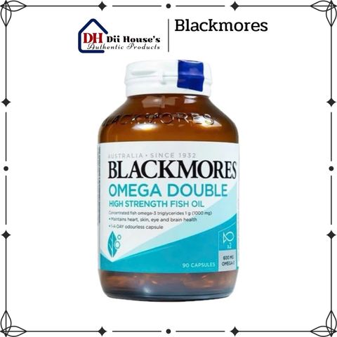 Dầu cá Blackmores Omega Double Hight Strength Fish Oil 90 viên - Thực phẩm chức năng hỗ trợ sức khỏe tim mạch và não bộ