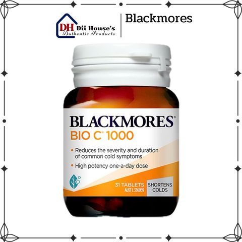 Viên uống bổ sung Vitamin C Blackmores Bio C 1000mg 31 viên - Hỗ trợ tăng cường sức khỏe, giảm cảm lạnh và làm đẹp da