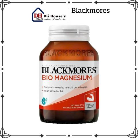 Viên uống Blackmores Bio Magnesium 100 viên - Hỗ trợ sức khỏe xương khớp, bổ sung khoáng chất tự nhiên