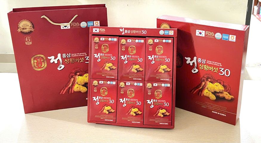 Nước Hồng Sâm Nấm Thượng Hoàng Jeong Hàn Quốc - Hỗ Trợ Sức Khỏe, Nâng Cao Đề Kháng, 30 Gói x 50ml
