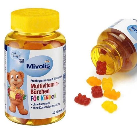 Kẹo dẻo vitamin tổng hợp cho trẻ em Mivolis Đức 60 viên