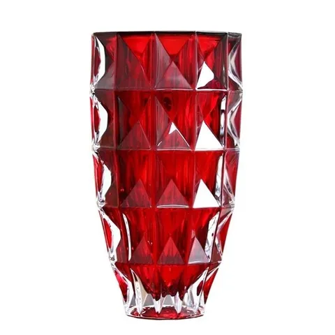 Lọ Hoa Kim Cương 28cm - Thiết Kế Tinh Tế Từ Bohemia Crystal - Nội Thất Sang Trọng Cho Không Gian Sống
