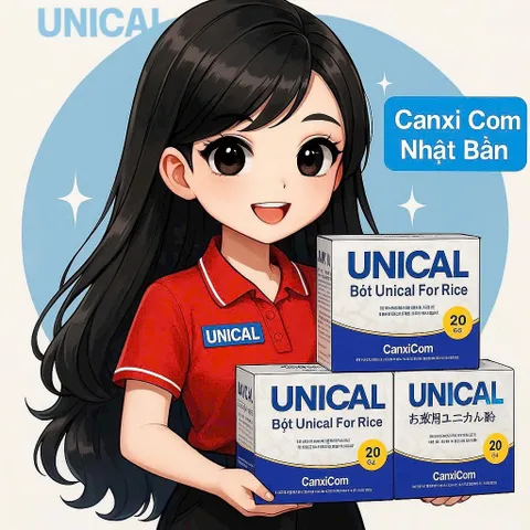 Bột Canxi Unical Nhật Bản 20 gói - Bổ sung canxi hỗ trợ xương khớp chắc khỏe, dễ hấp thụ, cho món ăn ngon miệng