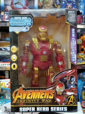 Đồ Chơi Mô Hình Người Sắt Iron Man Avengers - Chạy Bằng Pin Có Đèn & Âm Thanh - Quà Tặng Trẻ Em Ý Nghĩa