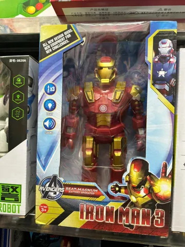 Đồ Chơi Mô Hình Người Sắt Iron Man Avengers - Chạy Bằng Pin Có Đèn & Âm Thanh - Quà Tặng Trẻ Em Ý Nghĩa