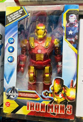 Đồ Chơi Mô Hình Người Sắt Iron Man Avengers - Chạy Bằng Pin Có Đèn & Âm Thanh - Quà Tặng Trẻ Em Ý Nghĩa