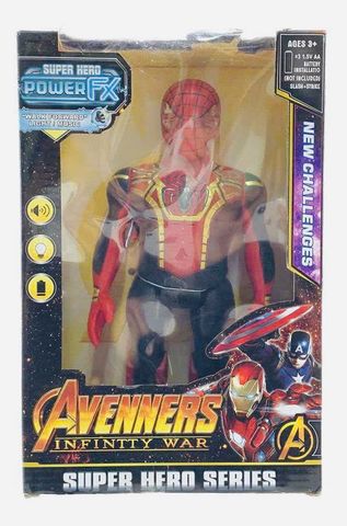 Đồ Chơi Siêu Nhân Avengers Spider-Man 810B - Đèn và Âm Thanh Kích Thích Phát Triển Thị Giác và Thính Giác Cho Trẻ Em