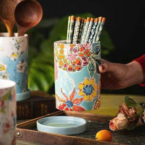 Bình Sứ Đa Năng Họa Tiết Hoa Magrace Paris - Decor Sang Trọng Cho Không Gian Sống, Quà Tặng Ý Nghĩa