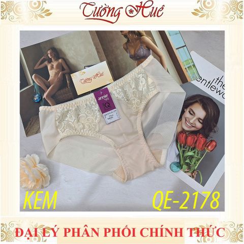 Quần Lót Nữ Không Viền Sau Annie QE 2178 - Dáng Lưng Thấp, Ren Gợi Cảm, Nhiều Màu, Thoải Mái Khi Mặc