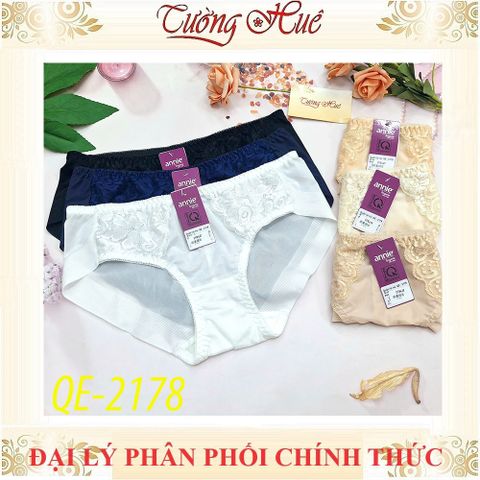 Quần Lót Nữ Không Viền Sau Annie QE 2178 - Dáng Lưng Thấp, Ren Gợi Cảm, Nhiều Màu, Thoải Mái Khi Mặc