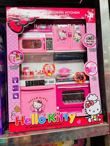 Đồ Chơi Nấu Ăn Hello Kitty 8921 - Đồ Chơi Nhà Bếp 2 Ngăn Có Đèn và Âm Thanh, Thú Vị và Giáo Dục Cho Trẻ Em