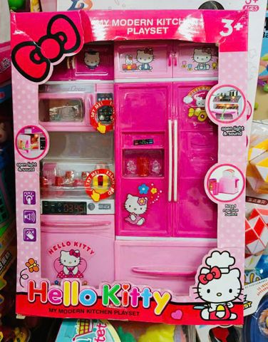 Đồ Chơi Nấu Ăn Hello Kitty 8921 - Đồ Chơi Nhà Bếp 2 Ngăn Có Đèn và Âm Thanh, Thú Vị và Giáo Dục Cho Trẻ Em