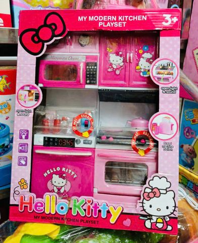 Đồ Chơi Nấu Ăn Hello Kitty 8921 - Đồ Chơi Nhà Bếp 2 Ngăn Có Đèn và Âm Thanh, Thú Vị và Giáo Dục Cho Trẻ Em