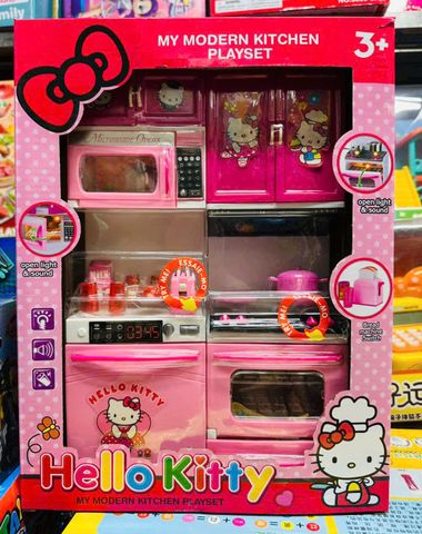 Đồ Chơi Nấu Ăn Hello Kitty 8921 - Đồ Chơi Nhà Bếp 2 Ngăn Có Đèn và Âm Thanh, Thú Vị và Giáo Dục Cho Trẻ Em